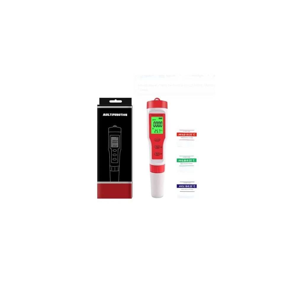 Medidor de pH 4 en 1 pH TDS EC y Temperatura Beige