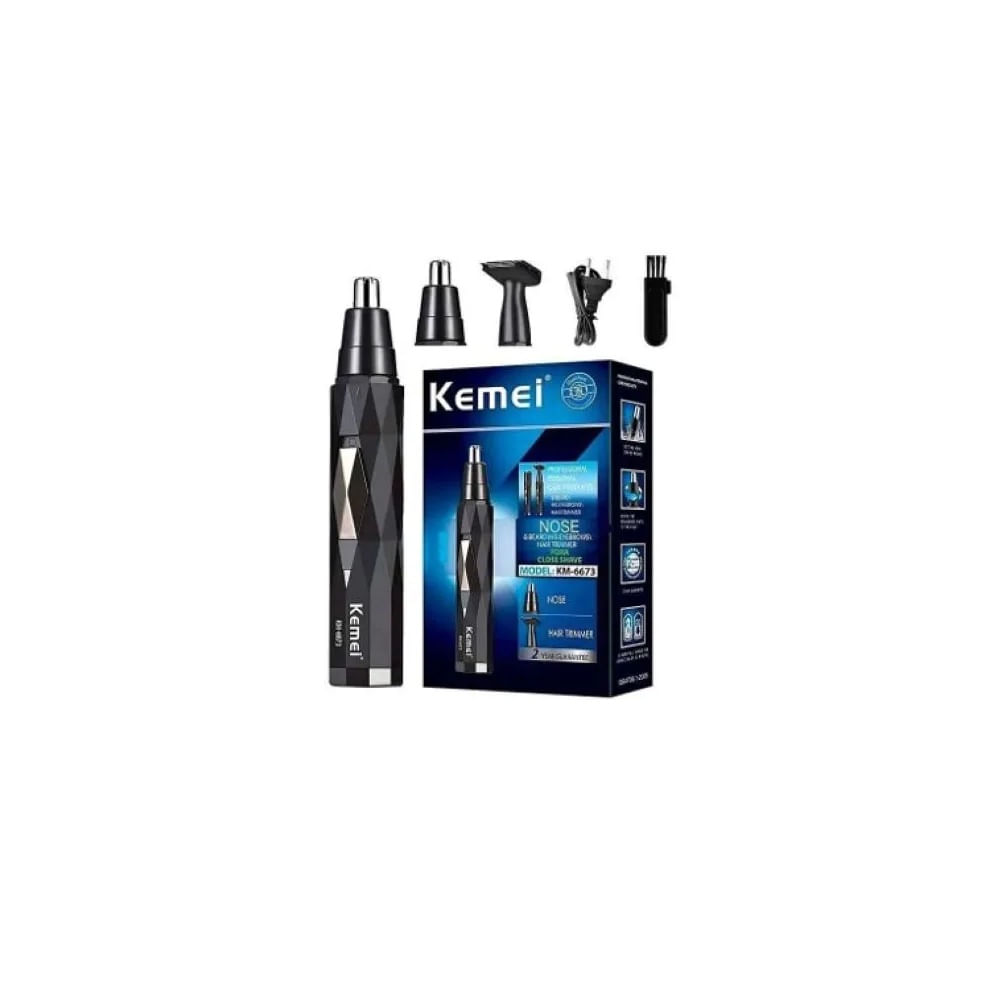 Afeitador Cortador Razurador Kemei - KM6630 - 4 en 1 Negro