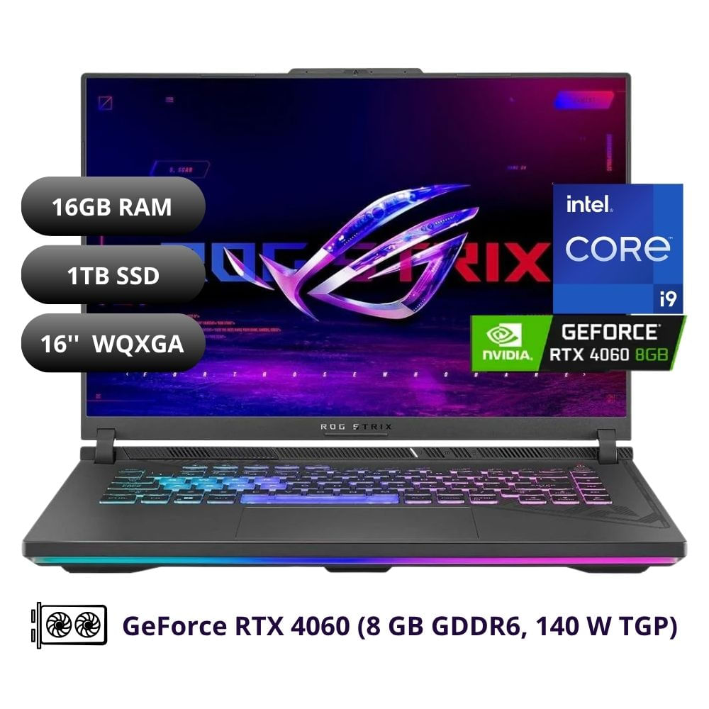 ASUS ROG Strix Gaming i9-14900HX 16GB 1TB SSD RTX 4060 8GB 16 FHD Windows 11