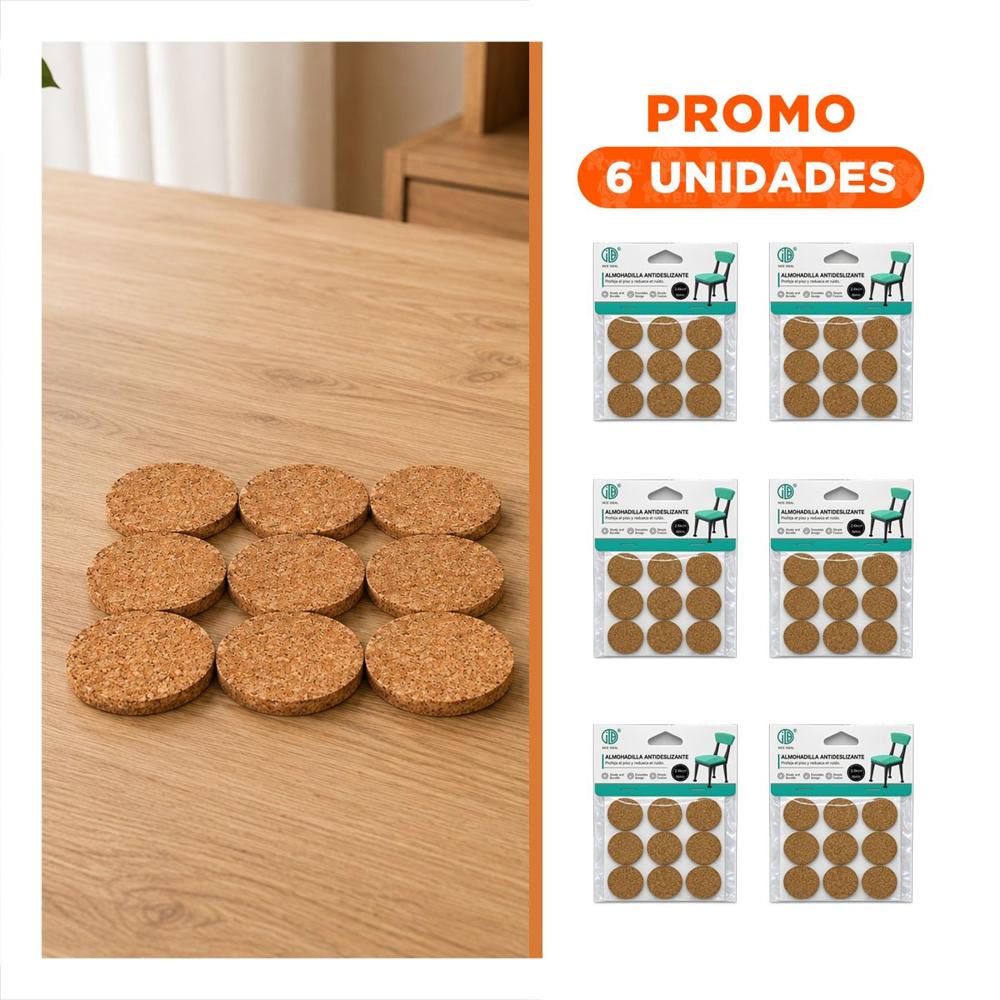 Pack6 Kit Discos Protectores Mostaza Antideslizantes para Sillas Circulares YRegalo Sticker