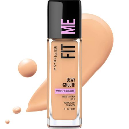 BASE DE MAQUILLAJE FIT ME DEWY + SMOOTH MAYBELLINE | MEDIUM BUFF