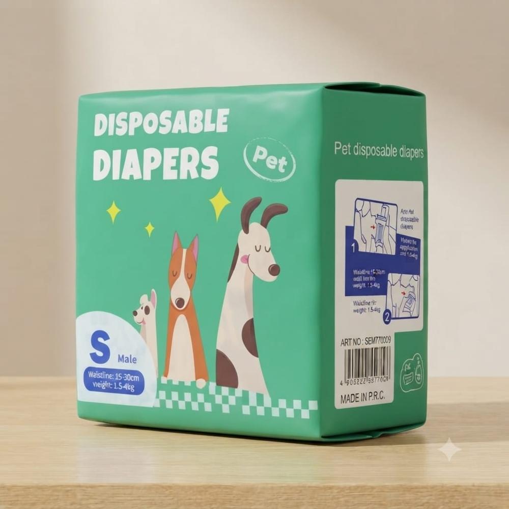 Pañales para Perros Pet Male Desechables - Talla S