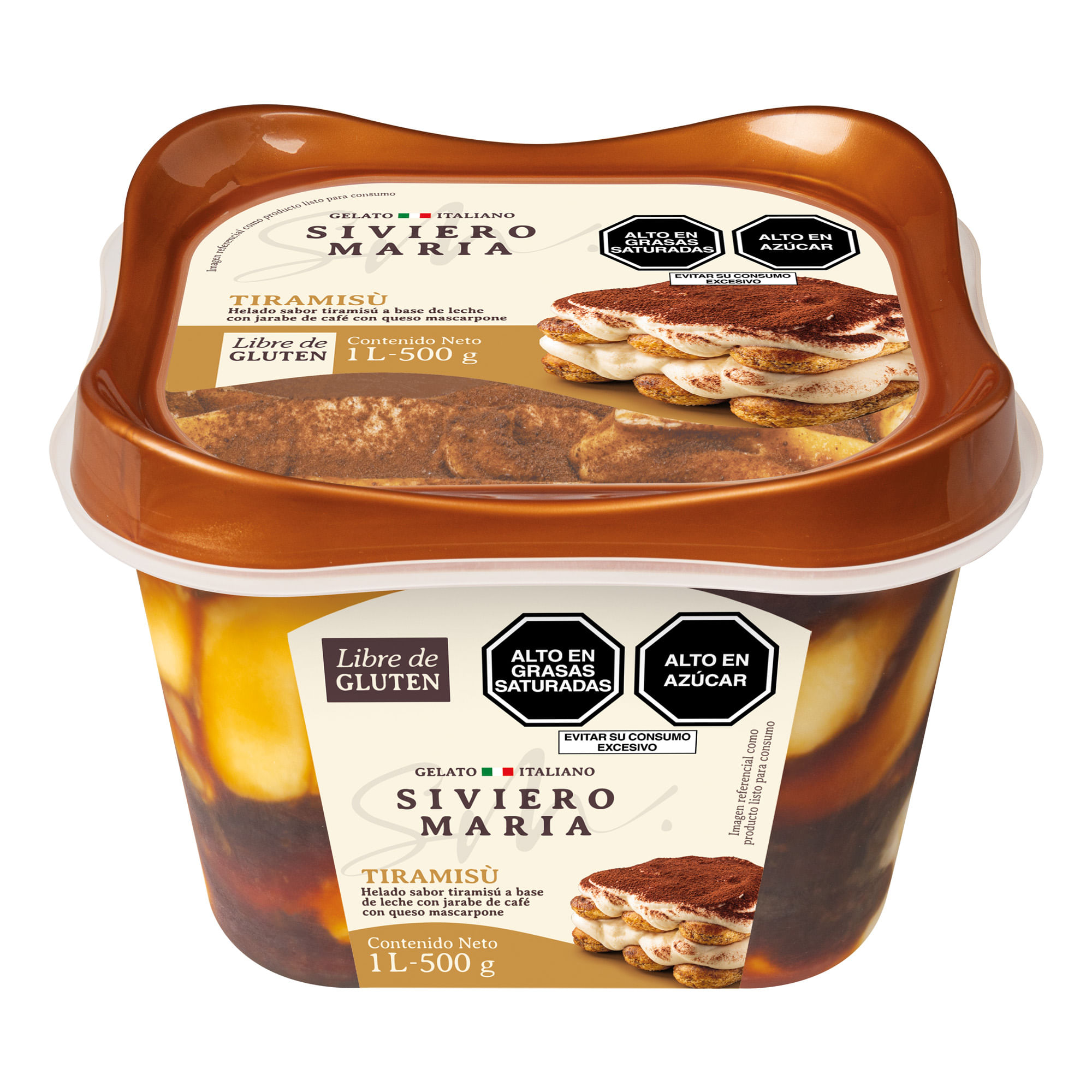 Helado de Tiramisú SIVIERO MARIA Pote 1L