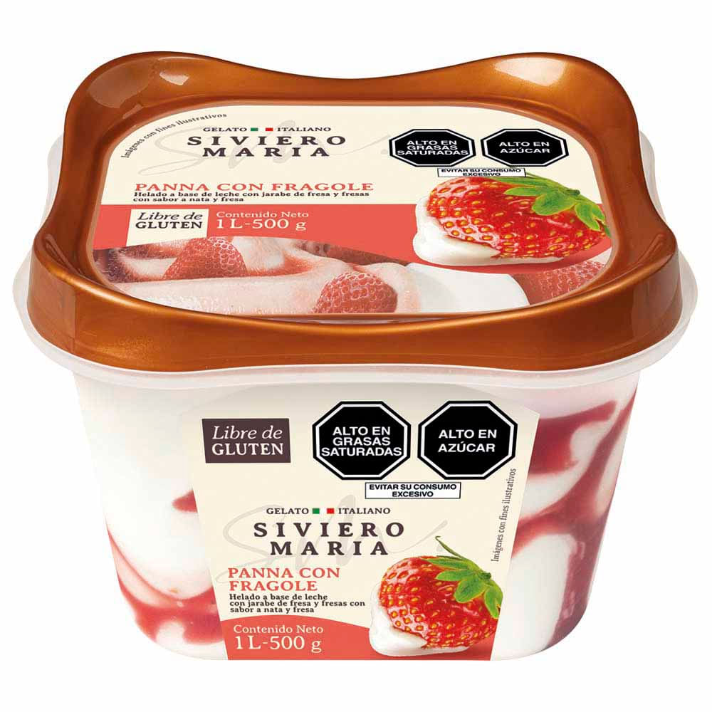Crema con Fresa SIVIERO MARIA Pote 1L