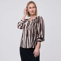 Blusa Mujer Pompon Zafin Manga Larga