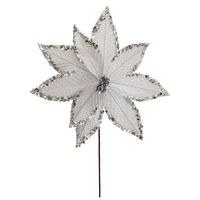 Poinsetia 9P 30 x 30 cm Plateado