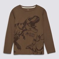 Polo Manga Larga Para Niño Jurassic
