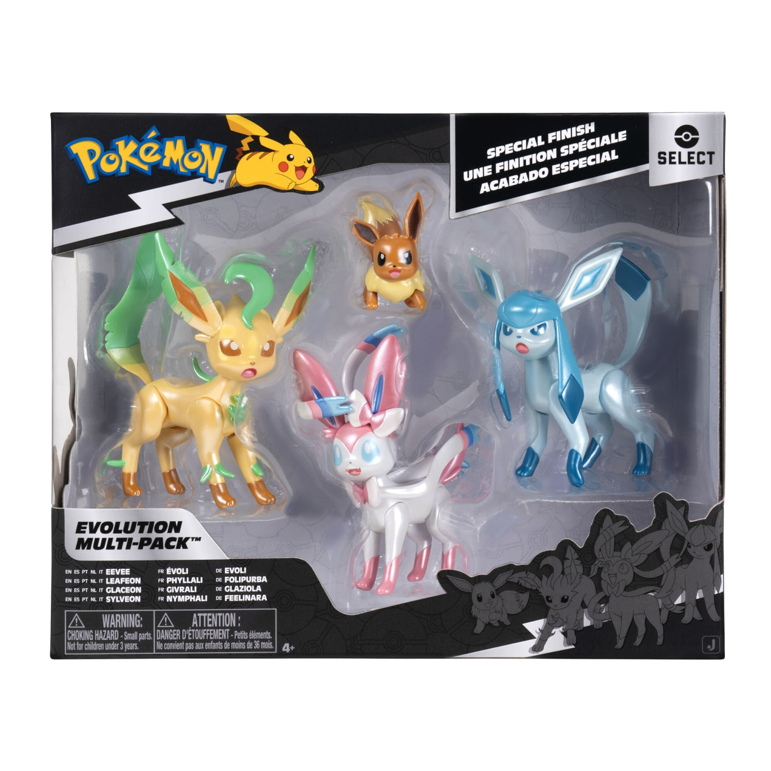 Set X4 Figuras Pokemon Evolución Eevee