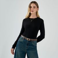 Chompa Mujer Rayon Mock Malabar Manga Larga