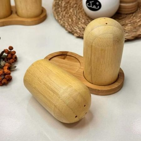 Salero Bambú Set de 2 Madera