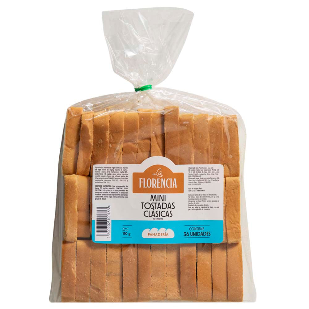 Mini Tostadas Clásicas LA FLORENCIA Bolsa 36un