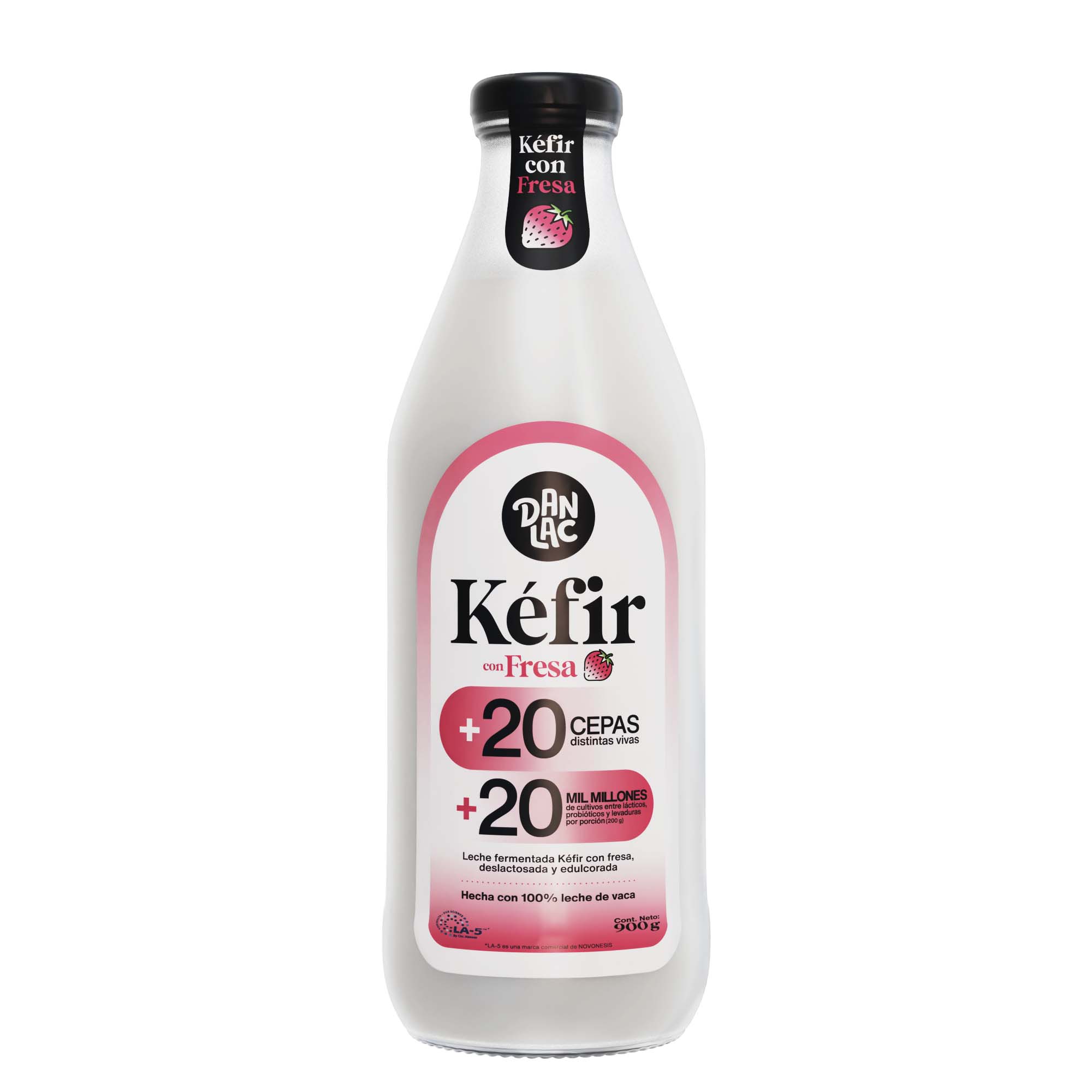 Yogurt Kéfir DANLAC con Fresa Botella 900g