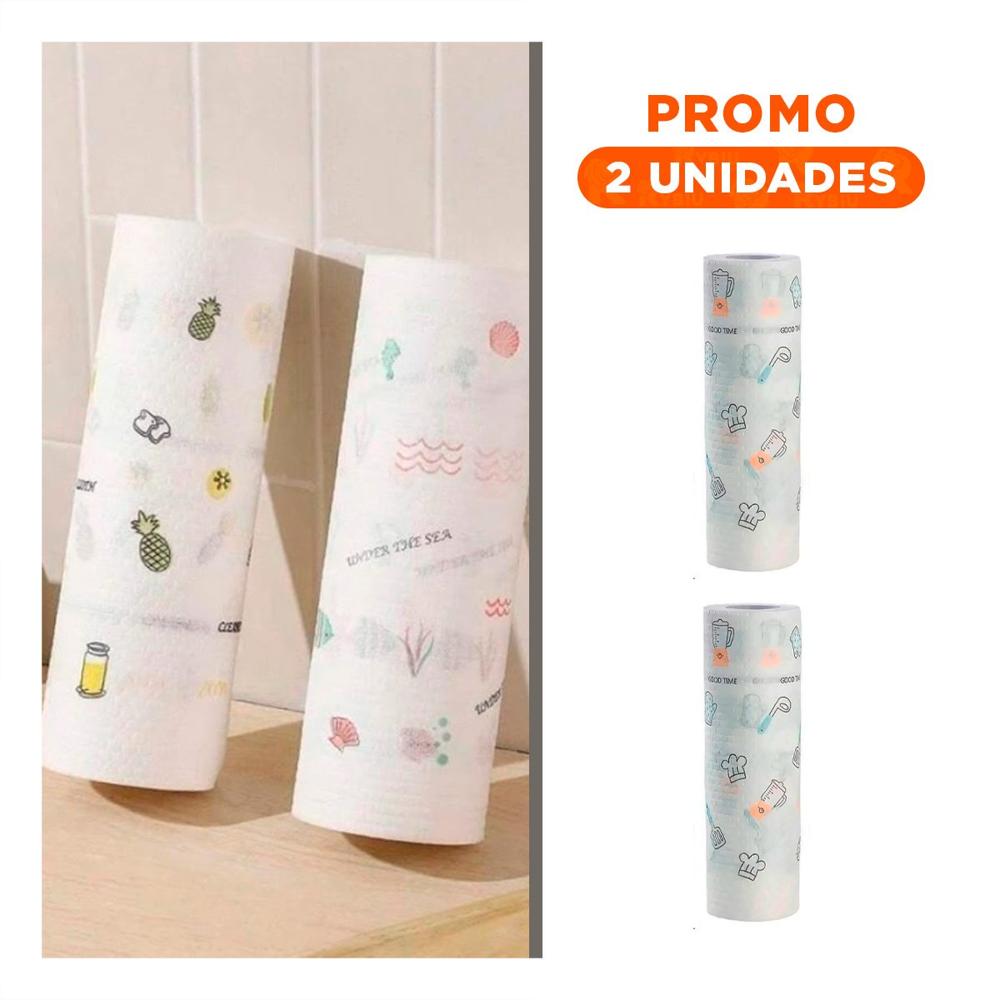 Pack2 Servilletas de Papel Toalla Absorvente Blanco con Dibujos Doble Capa YRegalo Sticker