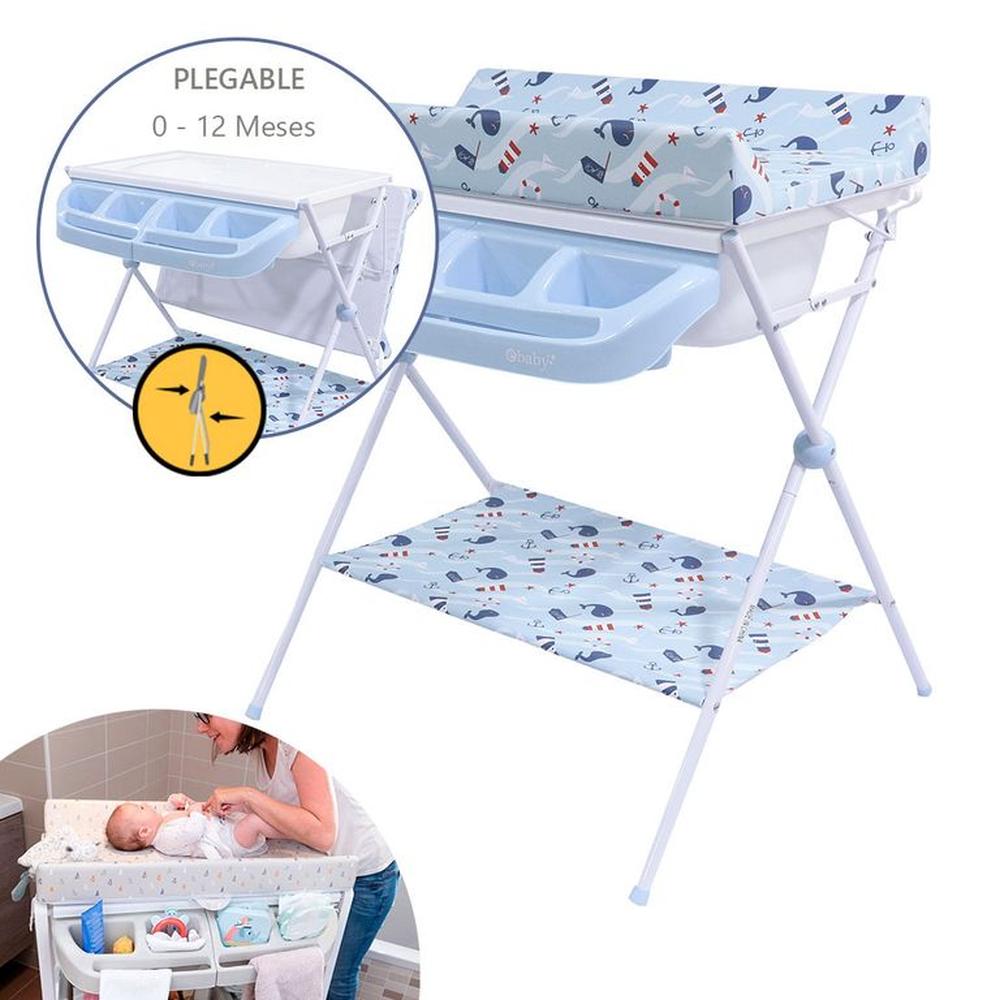 Bañera Para Bebe Con Cambiador Plegable Ligh