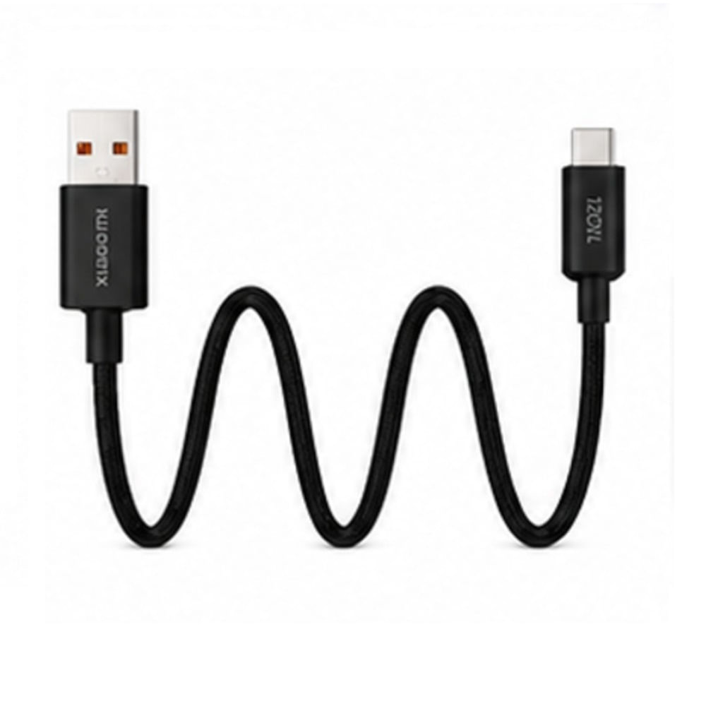 Cable Xiaomi 6A USB-A a Tipo C nylon trenzado 120W - Negro para Redmi  Xiaomi 14