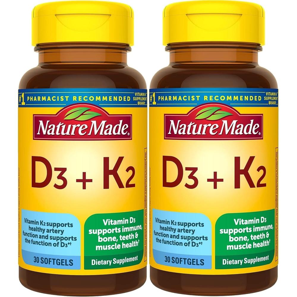 NATURE MADE PACK 2 VITAMINA D3 + K2 5000 UI | 30 UND C/U