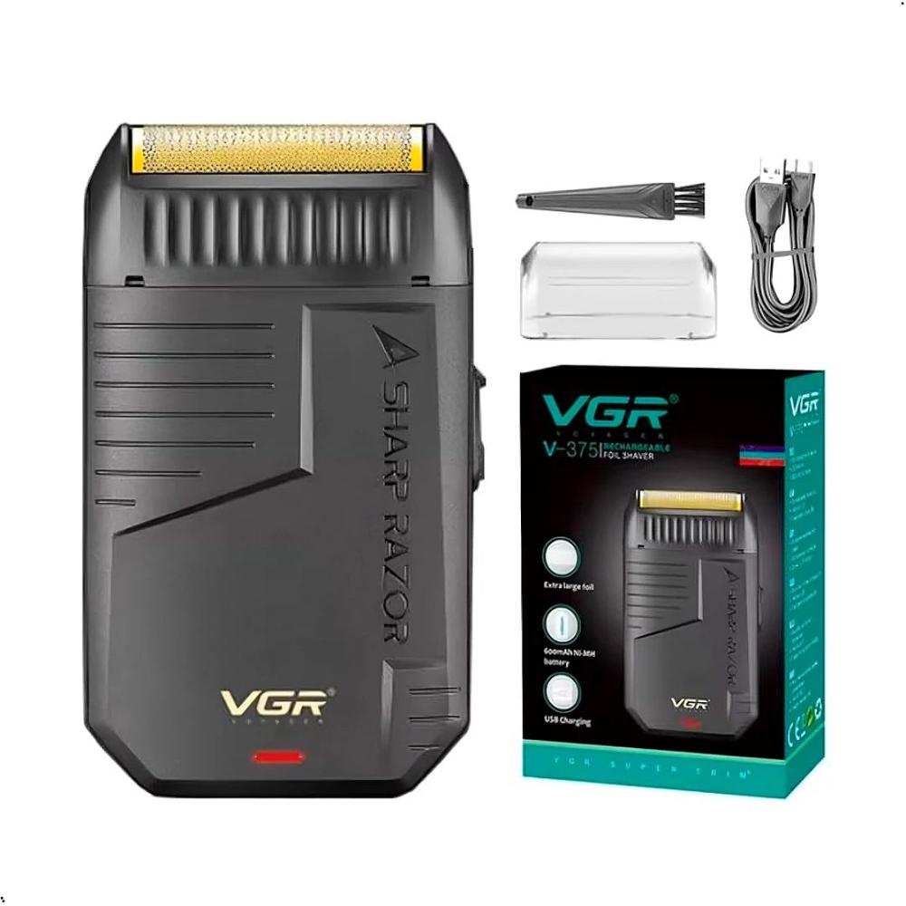 Máquina Afeitadora Eléctrica Recargable Shaver VGR V-375 2 en 1 Rasuradora Patillera