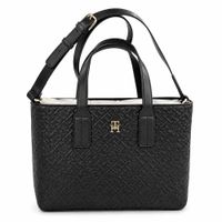 CARTERA MINI TOTE TOMMY HILFIGER MONOGRAFIADA NEGRO