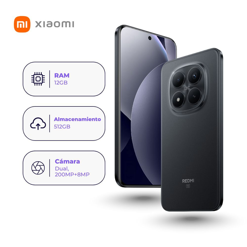 Xiaomi Redmi Note 15 Pro Plus 5G 512GB 12GB Ram Negro