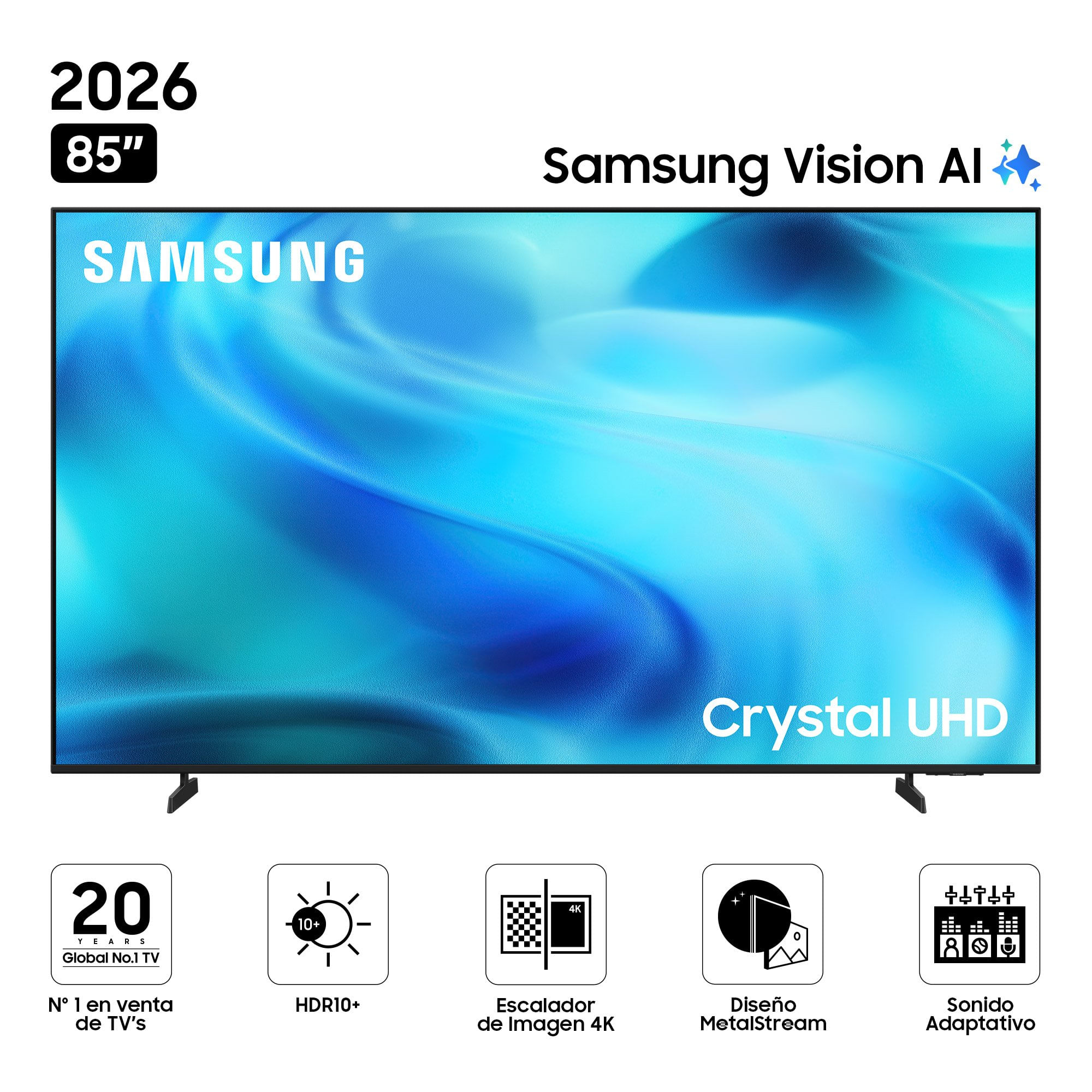 Televisor SAMSUNG CRYSTAL UHD 85"" UHD 4K Smart TV U8000H Vision AI