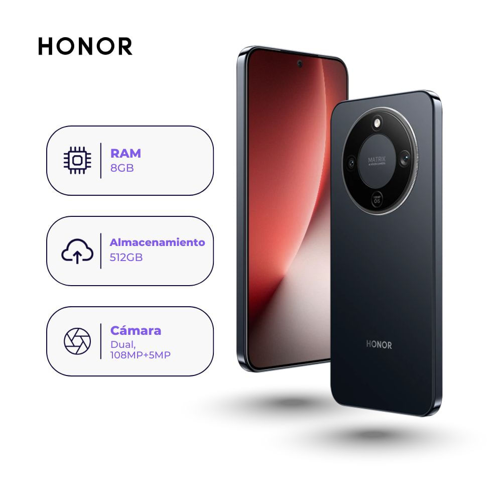 Honor Magic 8 Lite 5G 512GB 8GB Ram Negro
