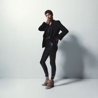 Pantalon Mujer Sfera Efecto Piel Negro