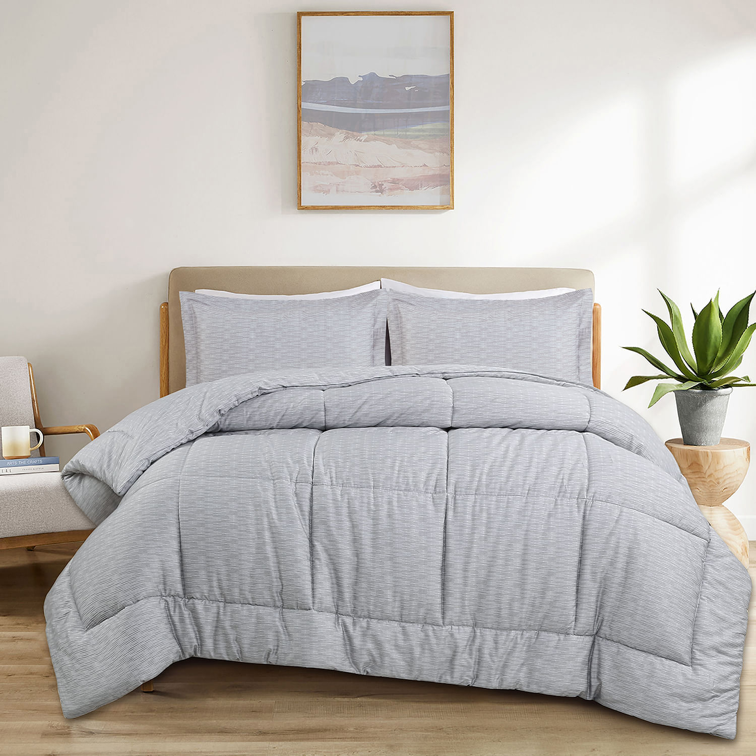 Edredon Pv27 Algodón Minimalista Queen