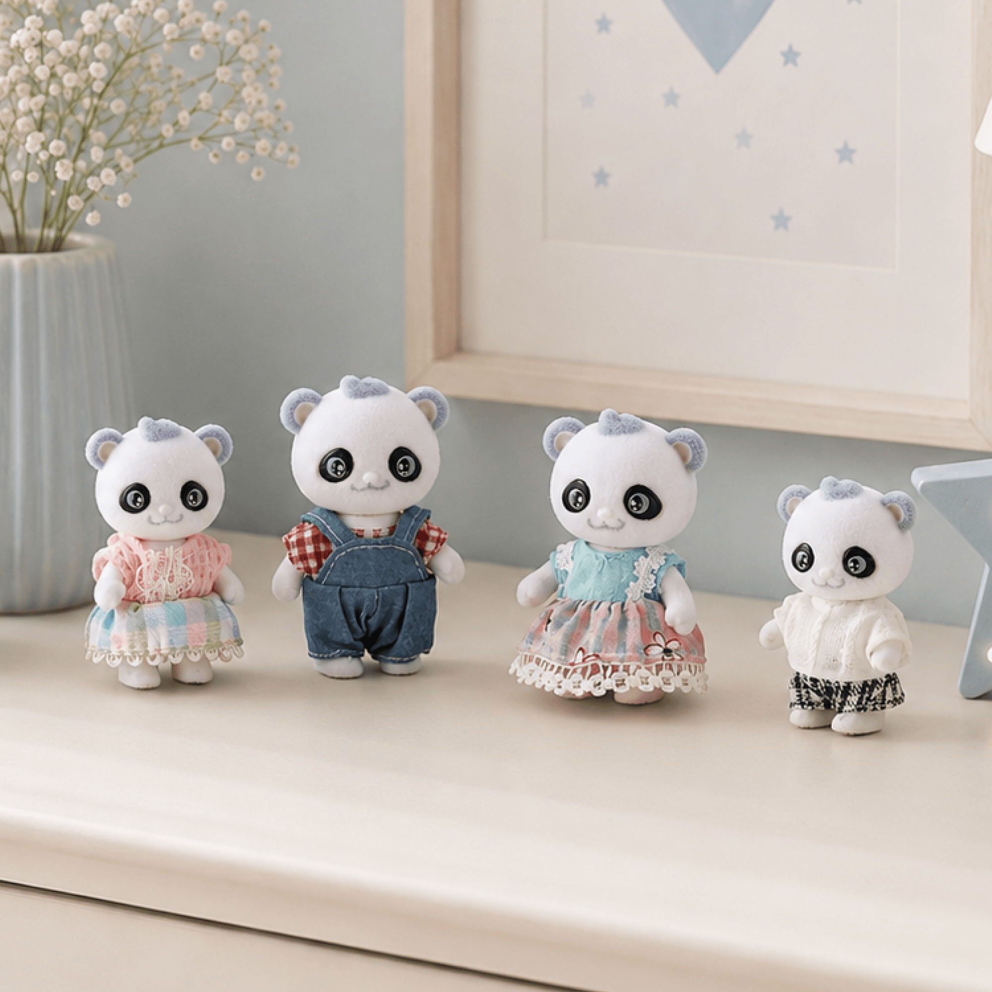 Set De Figuras Familia De Pandas Dreamy