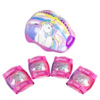 Set Casco Y Rodilleras Unicornio Infanti
