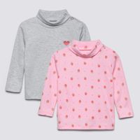 Pack X2 Polo Manga Larga Cafarena Para Bebé Niña Baby Circus