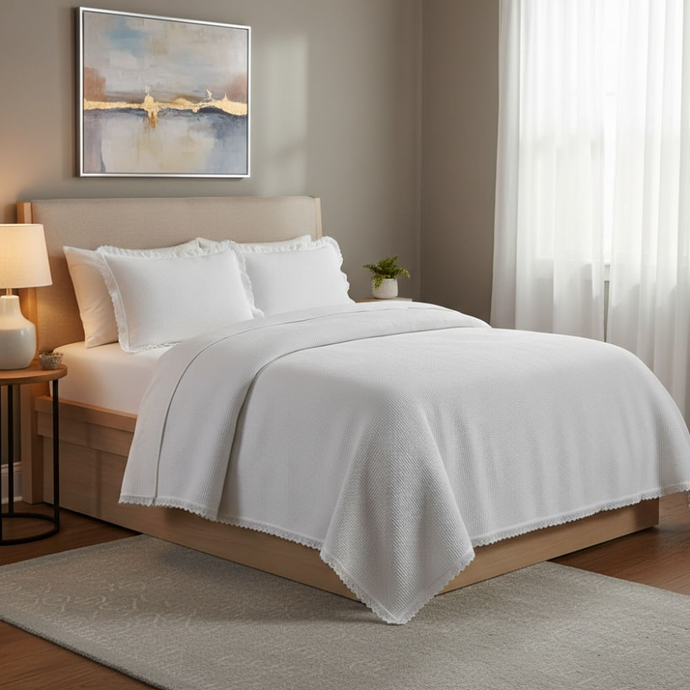 Cubrecama Pv27 New Romantic Off White King