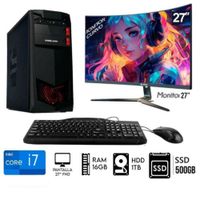 Computadora PC Intel Core i7 RAM 16GB Disco Duro 1TB-  SSD 480GB - Monitor 27 FHD