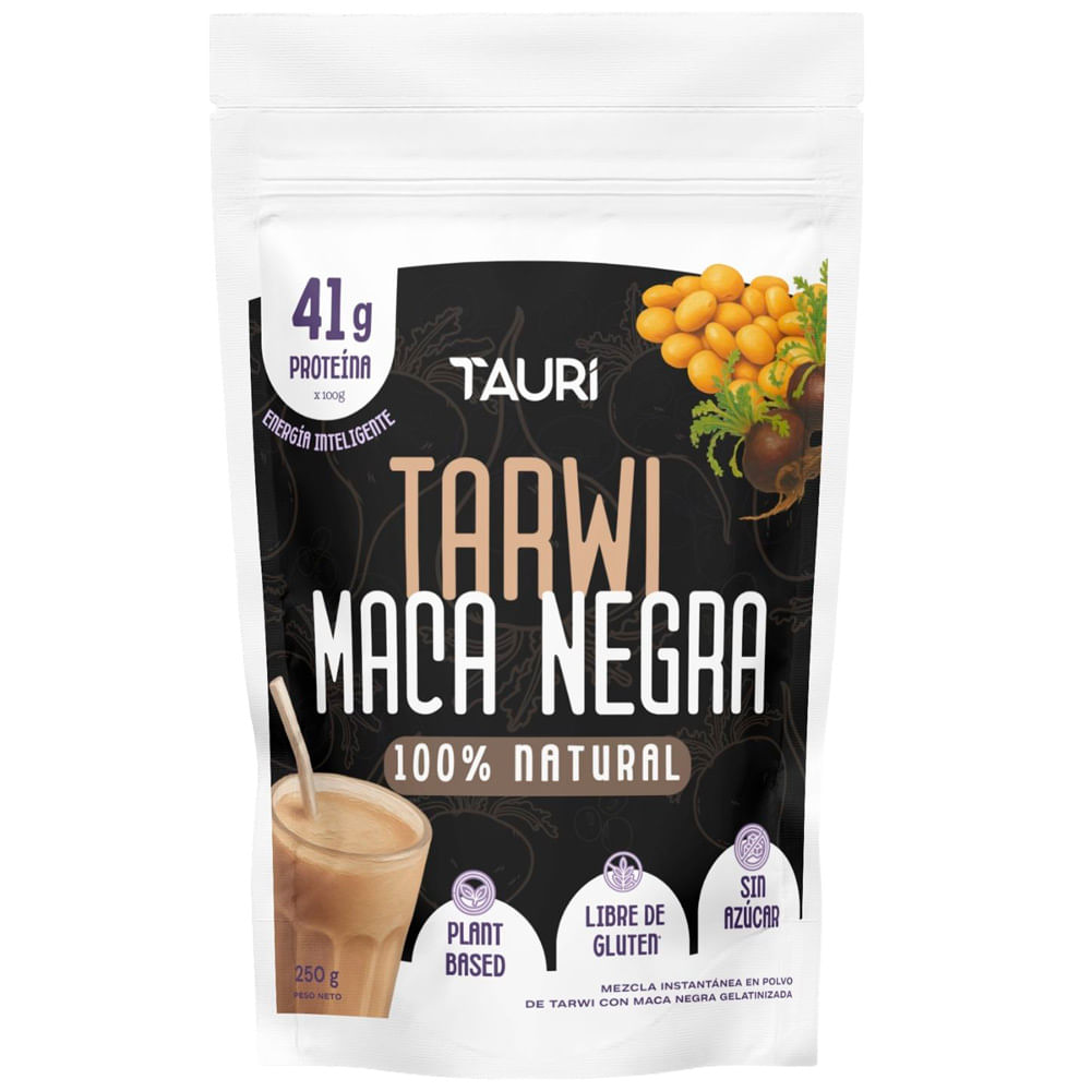 Polvo Instantáneo de Tarwi TAURI con Maca Negra Doypack 250g