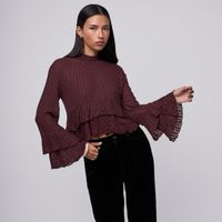 Blusa Mujer Ruffles Malabar Manga Larga