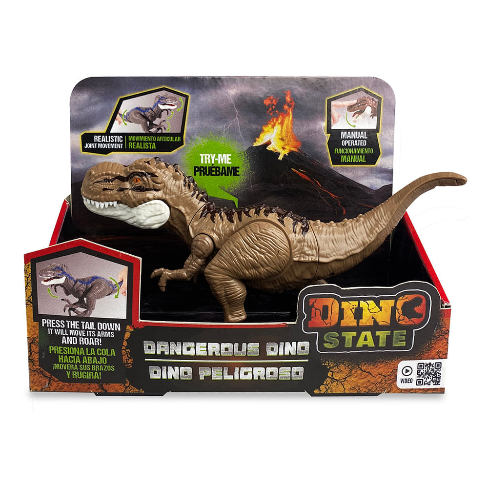 Figura Dino Peligroso T-Rex Con Sonidos Dino State