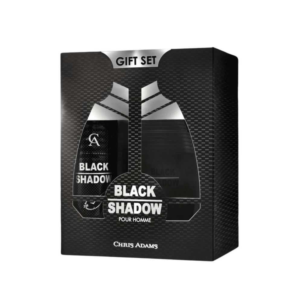 Set de Perfume Black Shadow Chris Adams Para Hombre 100 ml + Desodorante 200 ml