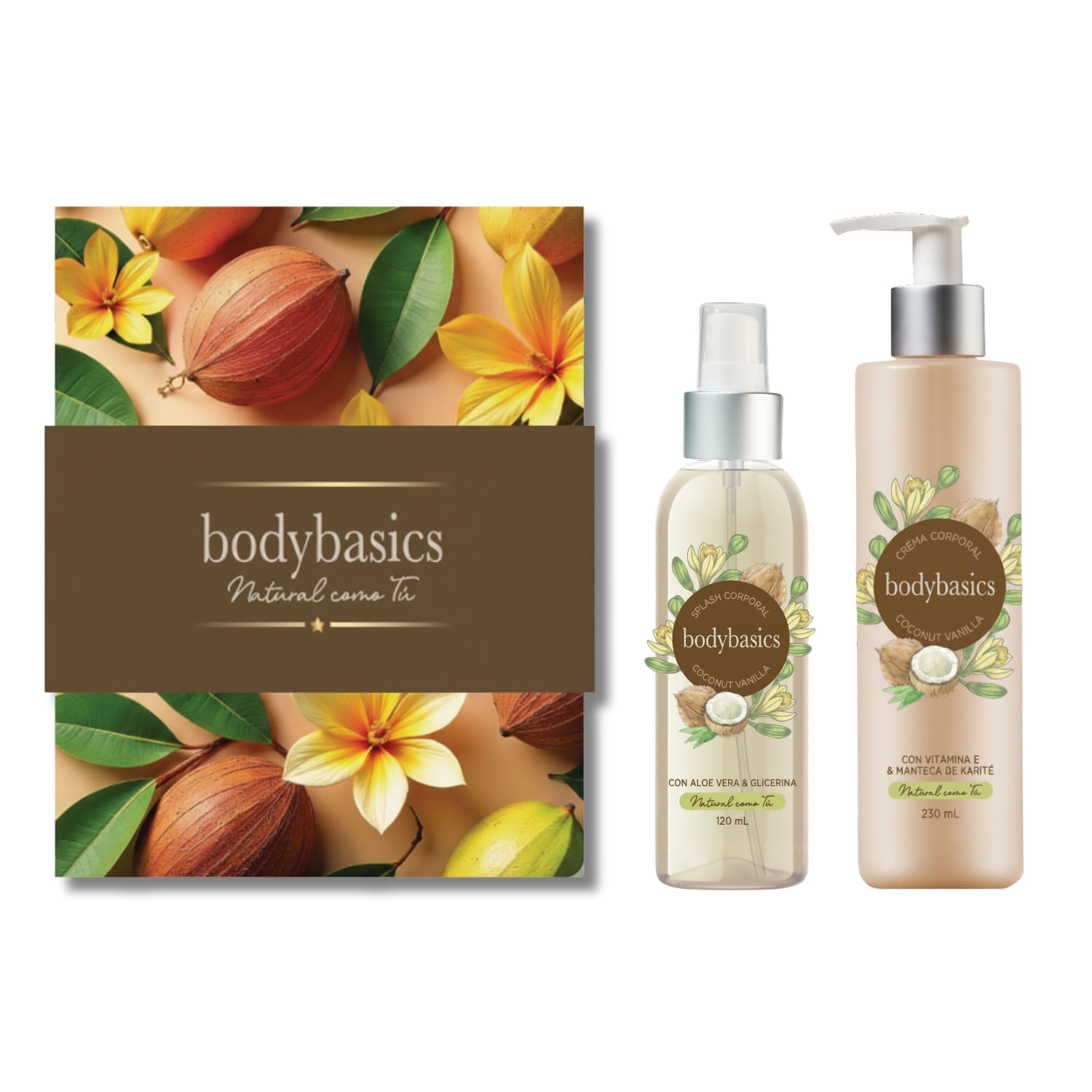 Pack Crema Corporal Bodybasics Cocovanilla 230Ml + Splash Corporal 120Ml