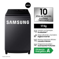 Lavadora Ecobubble 17kg Gris Grafito Samsung WA40F17E7CPE