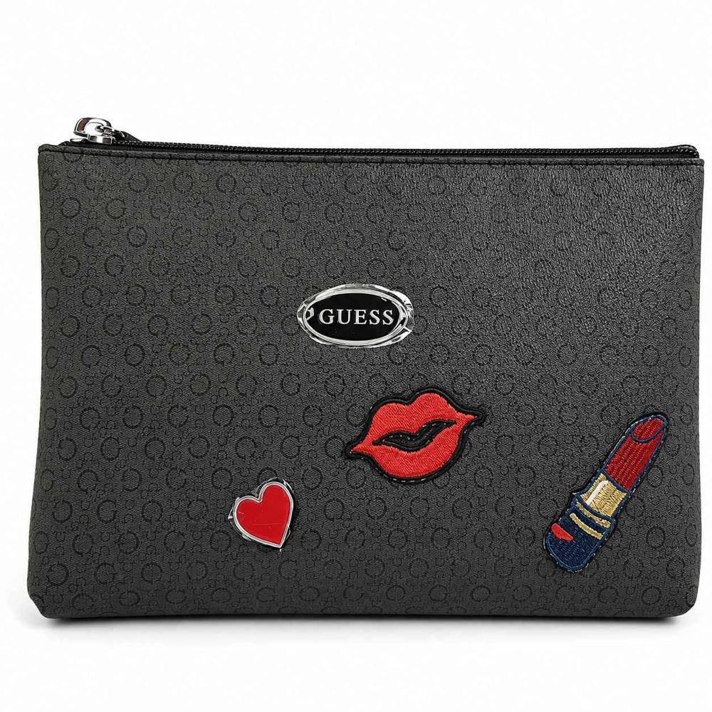 COSMETIQUERA GUESS MONOGRAFIADA NEGRO CON BORDADOS