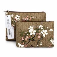 COSMETIQUERA GUESS 2 EN 1 MONOGRAFIADA MARRON FLORAL