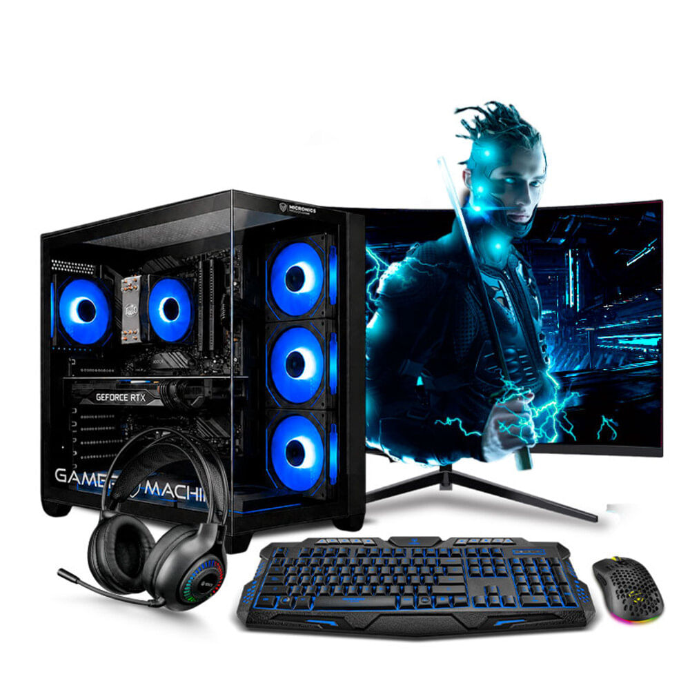 COMPUTADORA PC GAMER  PLUS CORE I5 12400F 16GB 500GB 24 RTX3050 6GB MI PC LISTA MIPCLISTA