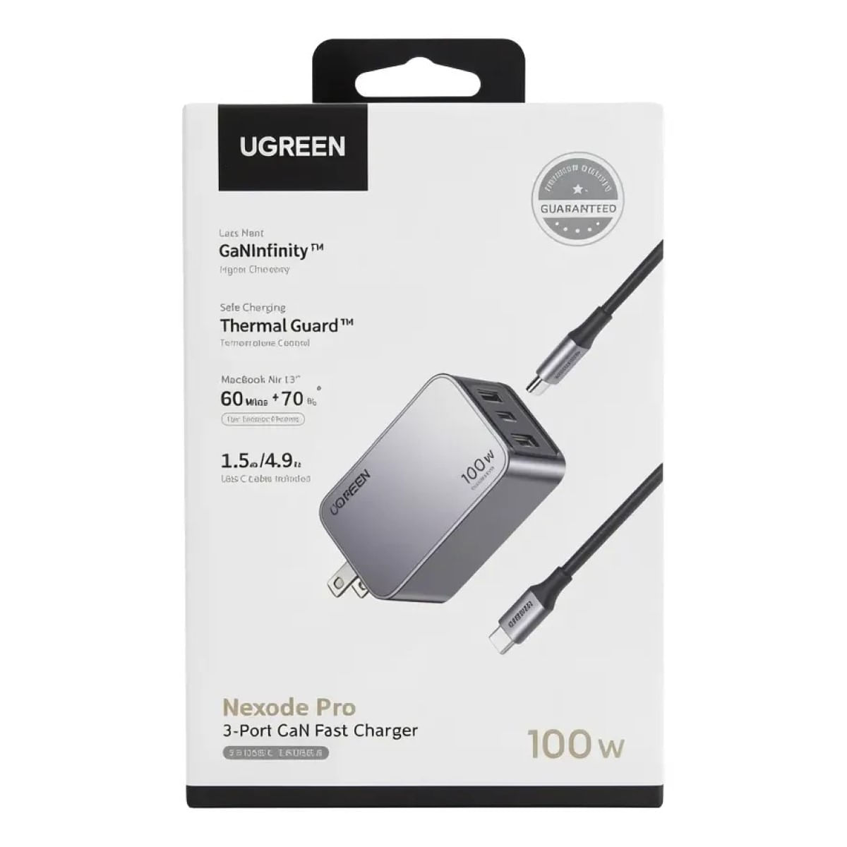 Cargador Ugreen Nexode Pro 100w GaN 3 Puertos X757 25873
