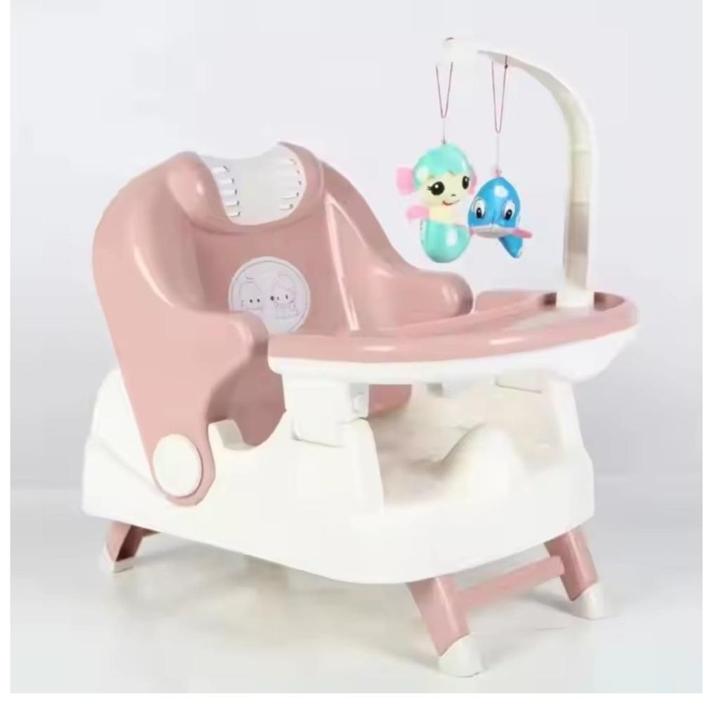 SILLA DE ALIMEENTACION N2 EN 1 PARA BEBE COLOR ROSADO