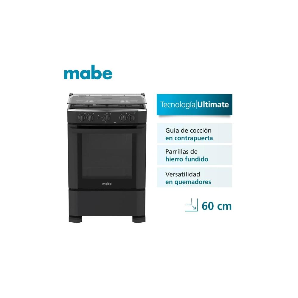 Cocina a Gas 60 cm Negro Mabe CMP6010FN0