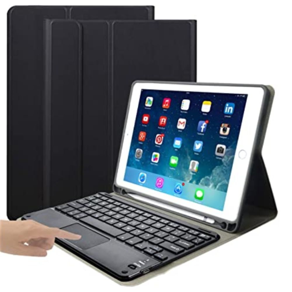 Case con Teclado TOUCHPAD para iPad Air 3 105 y Pro 105 - NEGRO