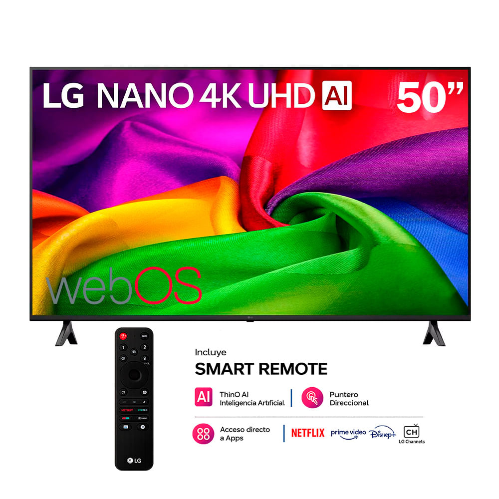 Televisor LG 50 Smart Nano UHD 4K 50NU800BPSC con Magic Remoto