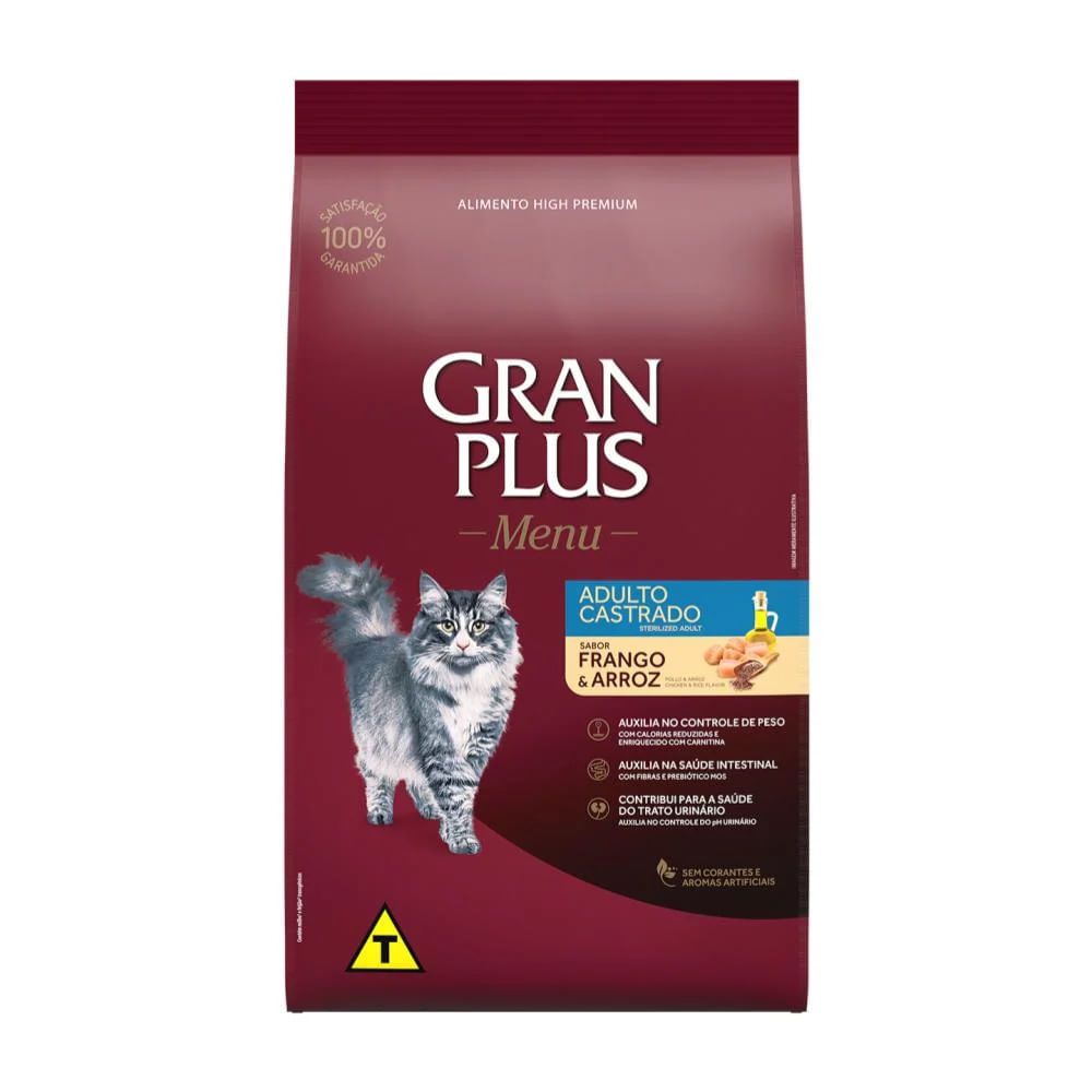 Gran Plus Menu Gato Adulto Castrado Pollo y Arroz - 1kg