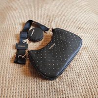 Cartera  Crossbody Con Monedero Desmontable Negro