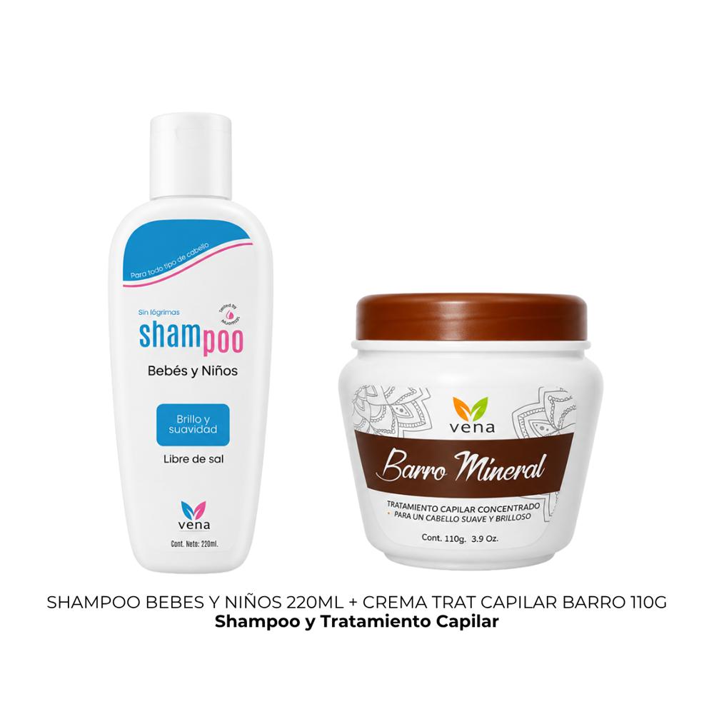SHAMPOO BEBES Y NIÑOS 220ML más CREMA TRAT CAPILAR BARRO 110G