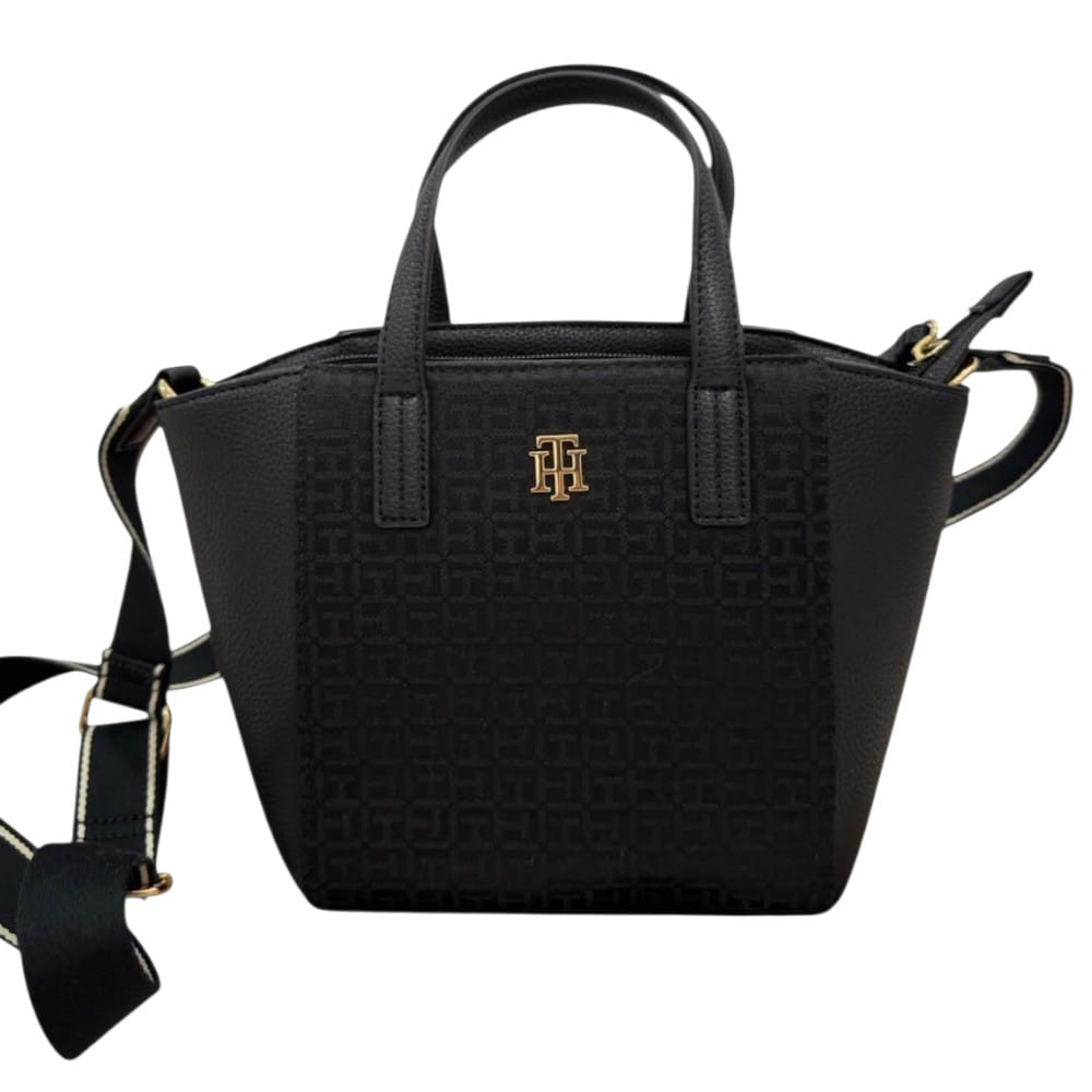 CARTERA CROSSBODY TOMMY HILFIGER NEGRO ENTERO MONOGRAFIADO